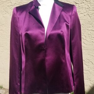 AKRIS AMETHYST BIRDIE JACKET 100% SILK MSRP $3,500
